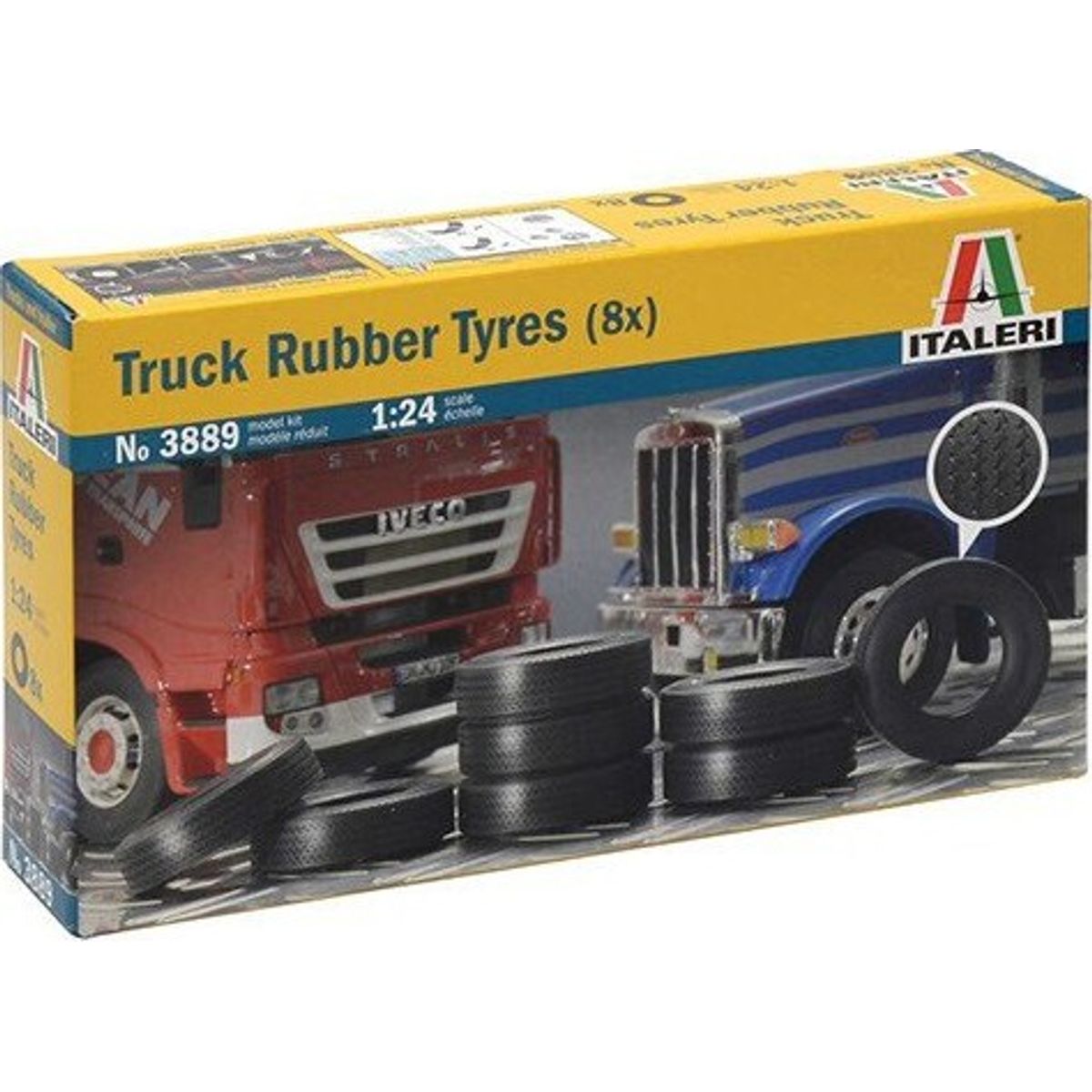 Italeri - Truck Rubber Tyres - 8 Stk - 1:24 - 3889