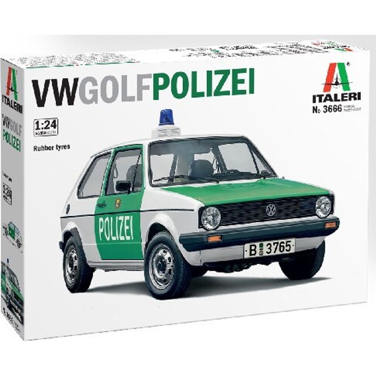 Italeri - Vw Golf Polizei Bil Byggesæt - 1:24 - 3666