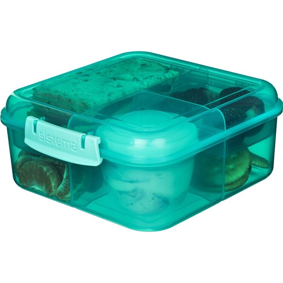 Sistema - Bento Cube Madkasse - Lunch - 1,25 L - Grøn