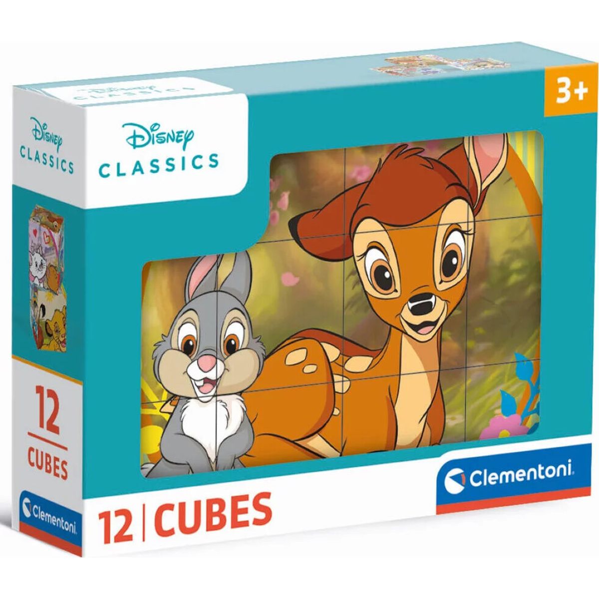 Disney Puslespil - Classics - 12 Kuber - Clementoni