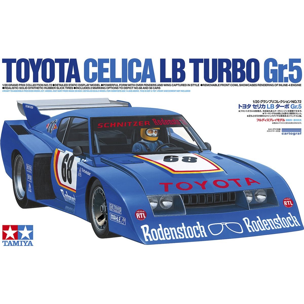 Tamiya - Toyota Celica Lb Turbo Gr.5 Bil Byggesæt - 1:20 - 20072