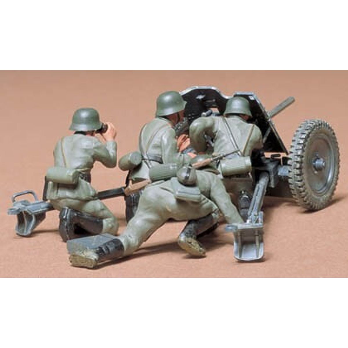 Tamiya - German 37 Mm Anti-tank Gun Kanon Med Figurer - 1:35 - 35035