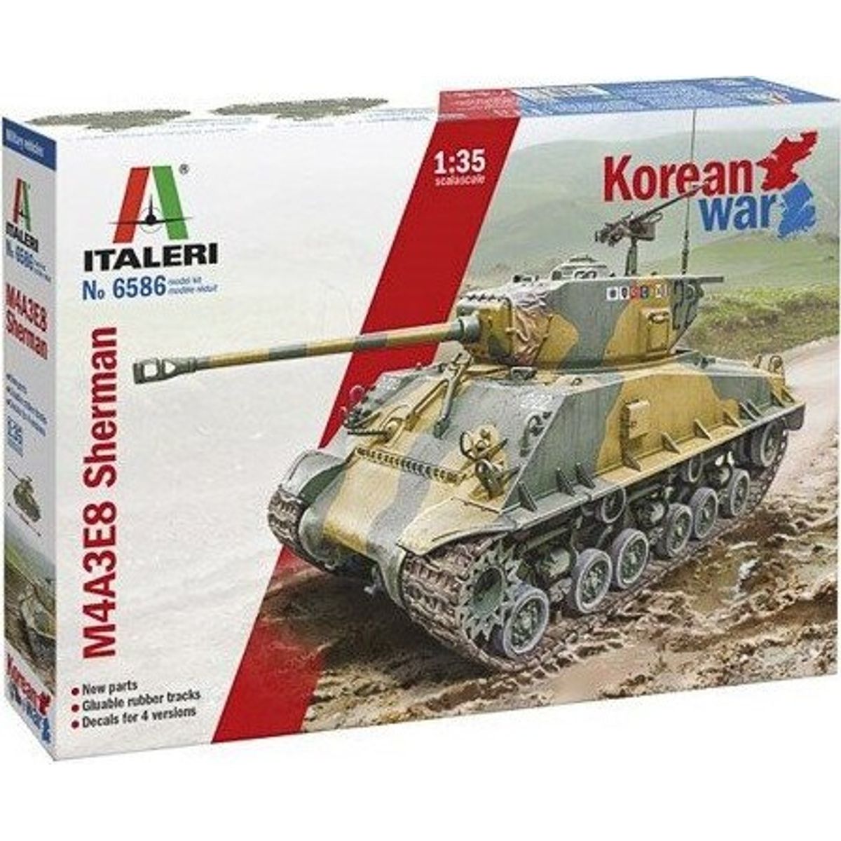 Italeri - M4a3e8 Sherman Tank Byggesæt - 1:35 - 6586