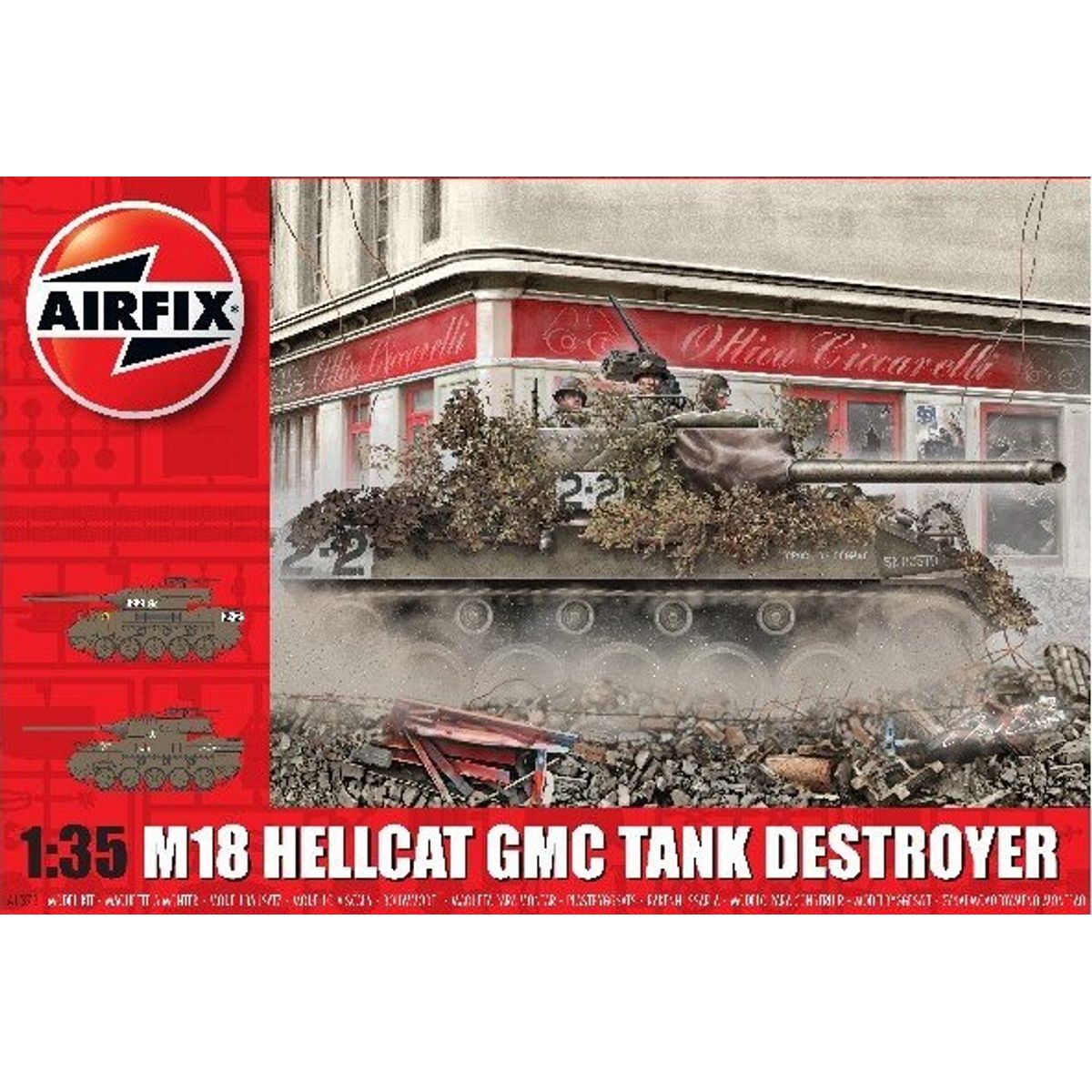 Airfix - M18 Hellcat Gmc Tank Byggesæt - 1:35 - A1371