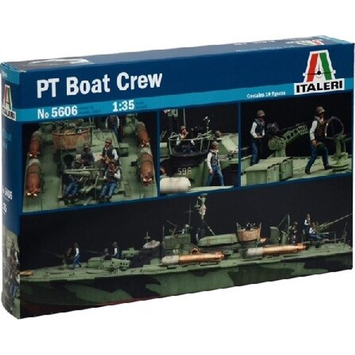 Italeri - Pt Boat Crew Elco 80' Byggesæt - 1:35 - 5606s