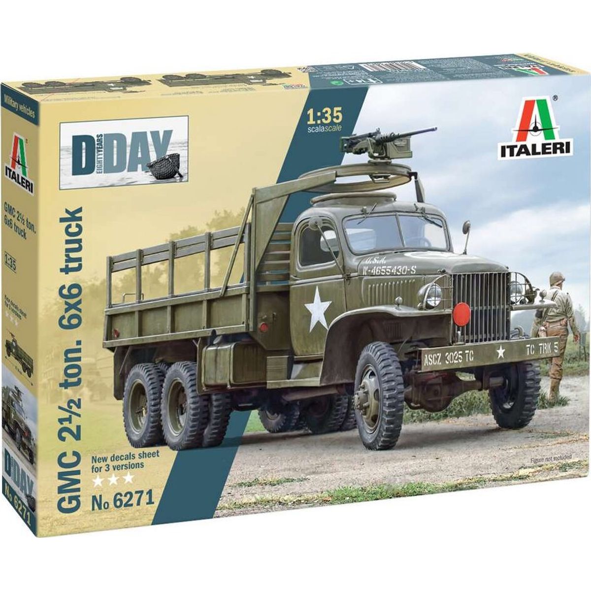 Italeri - D-day - Gmc 2 1/2 Ton Truck Byggesæt - 1:35 - 6271s