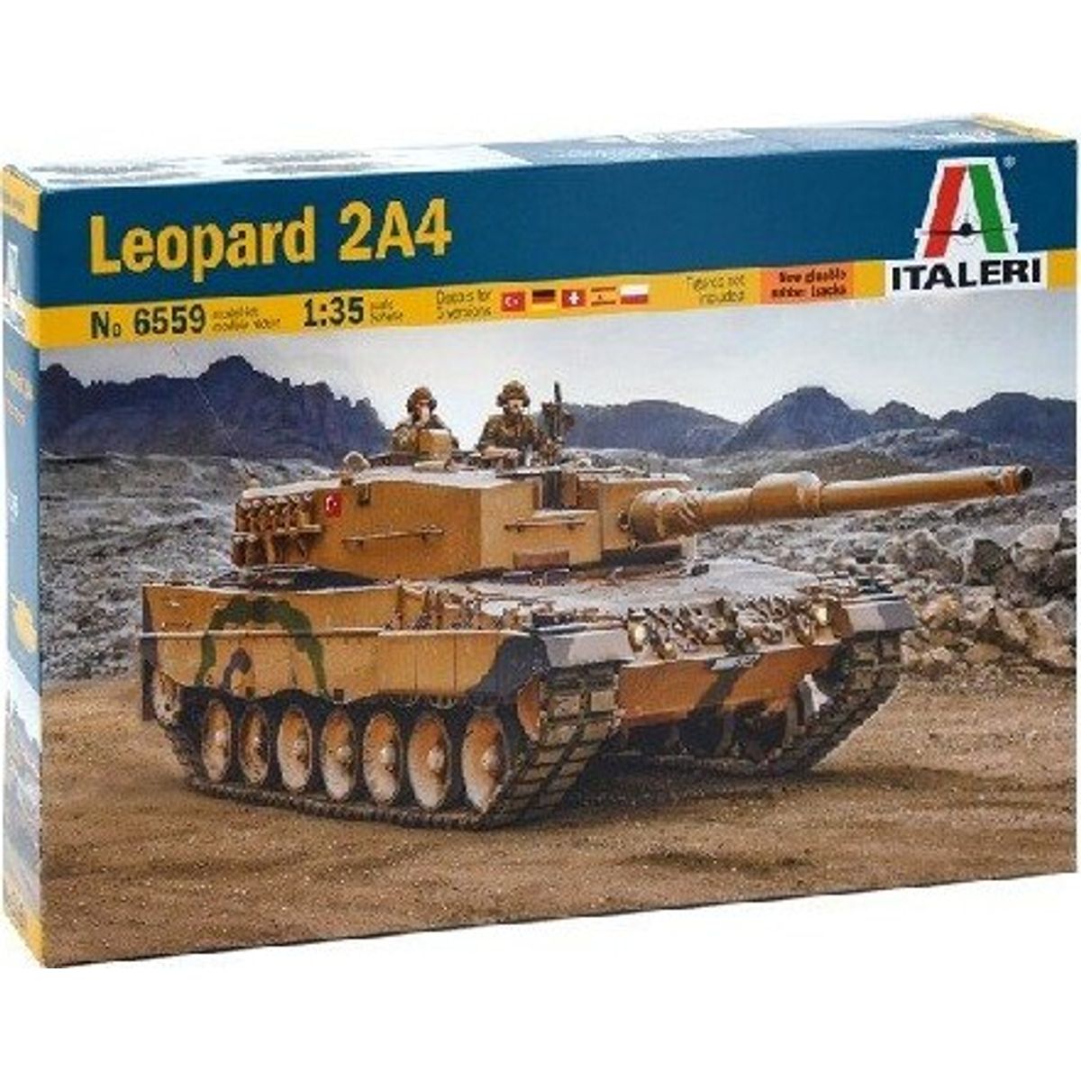 Italeri - Leopard 2a4 Tank Byggesæt - 1:35 - 6559