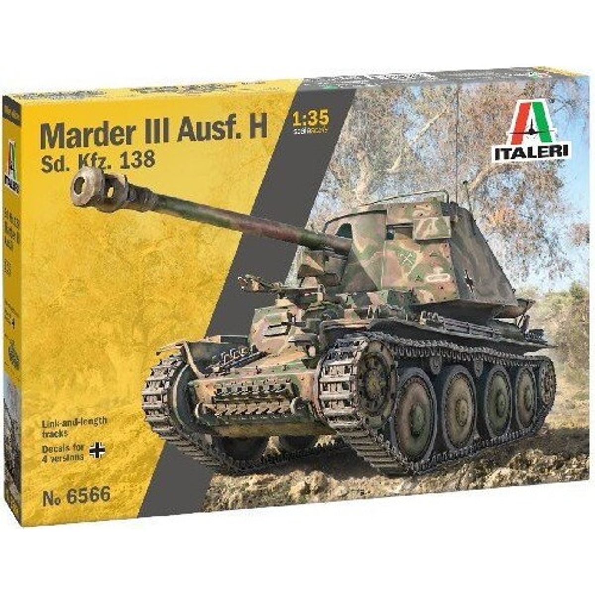 Italeri - Marder Iii Tank Byggesæt - 1:35 - 6566