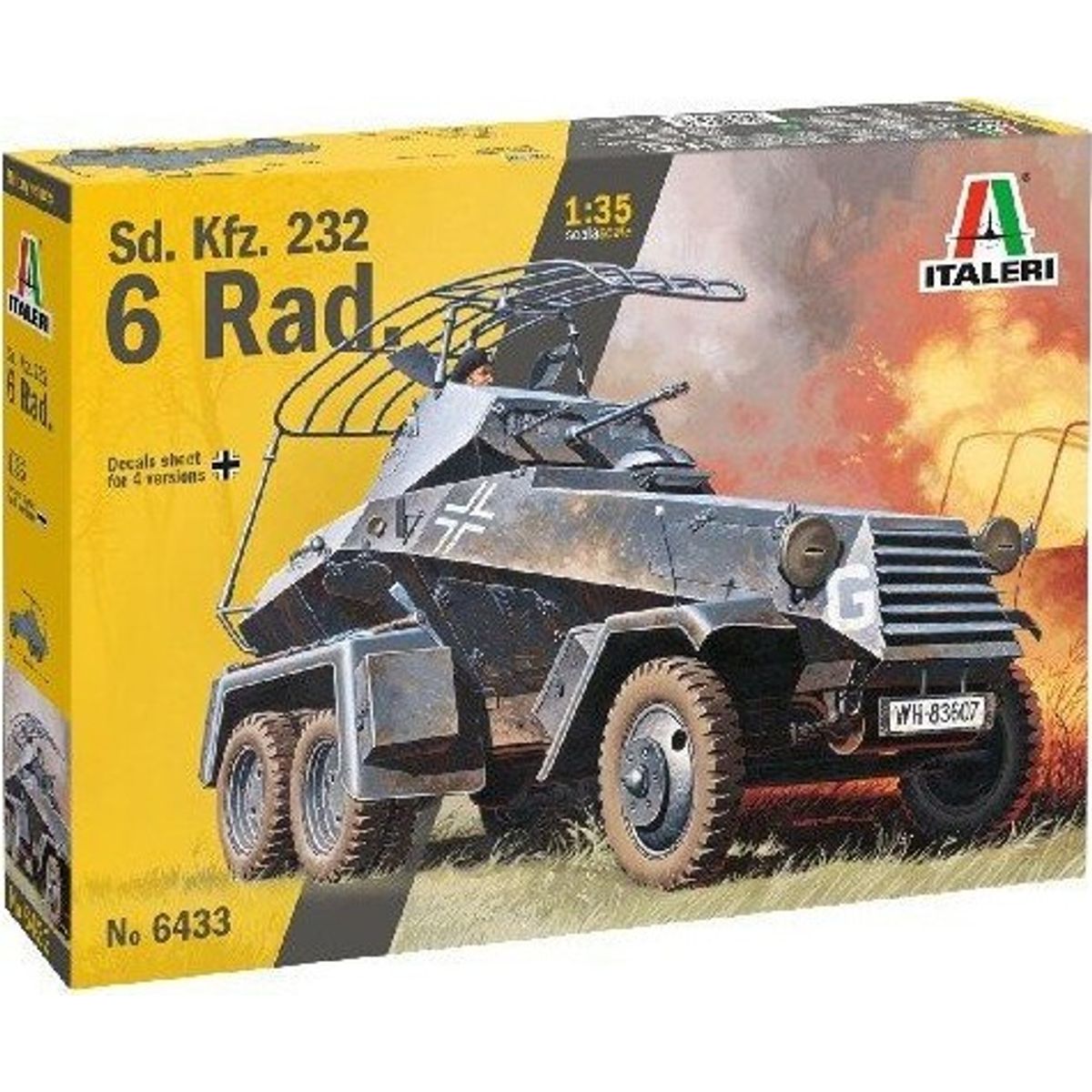 Italeri - Sd.kfz.232 6 Rad Lastbil Byggesæt - 1:35 - 6433