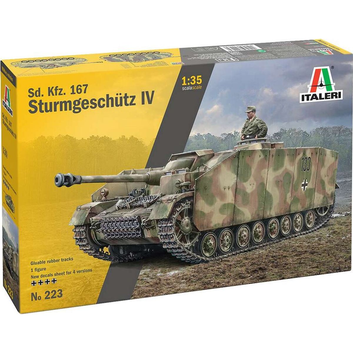 Italeri - Sd.ktz. 167 Sturmgeschütz Iv Byggesæt - 1:35 - 0223s