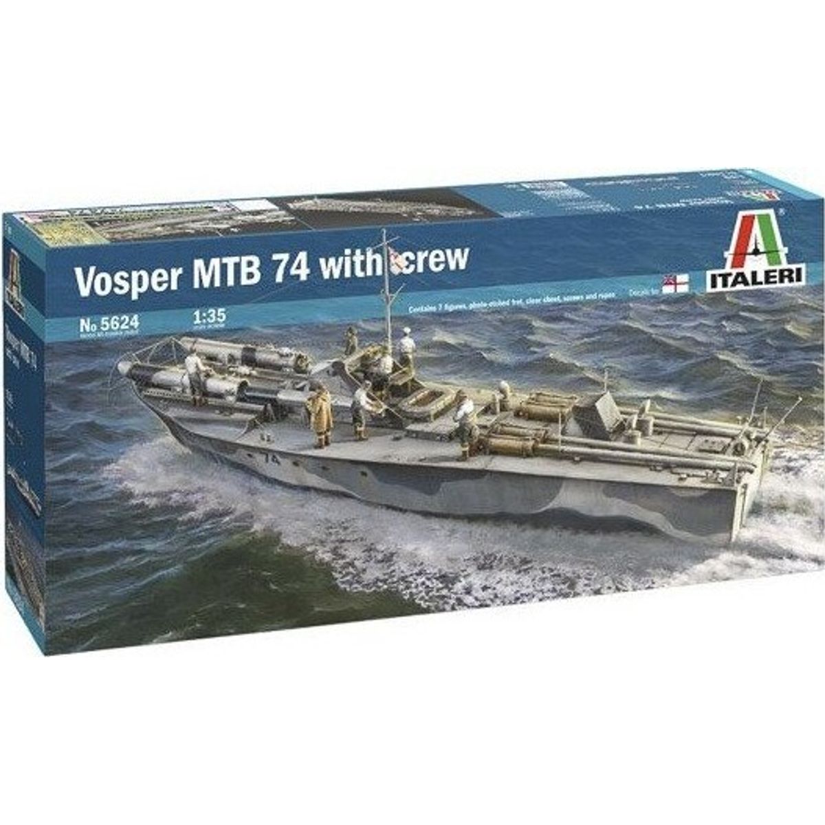 Italeri - Vosper Mtb 74 Skib Byggesæt Med Crew - 1:35 - 5624