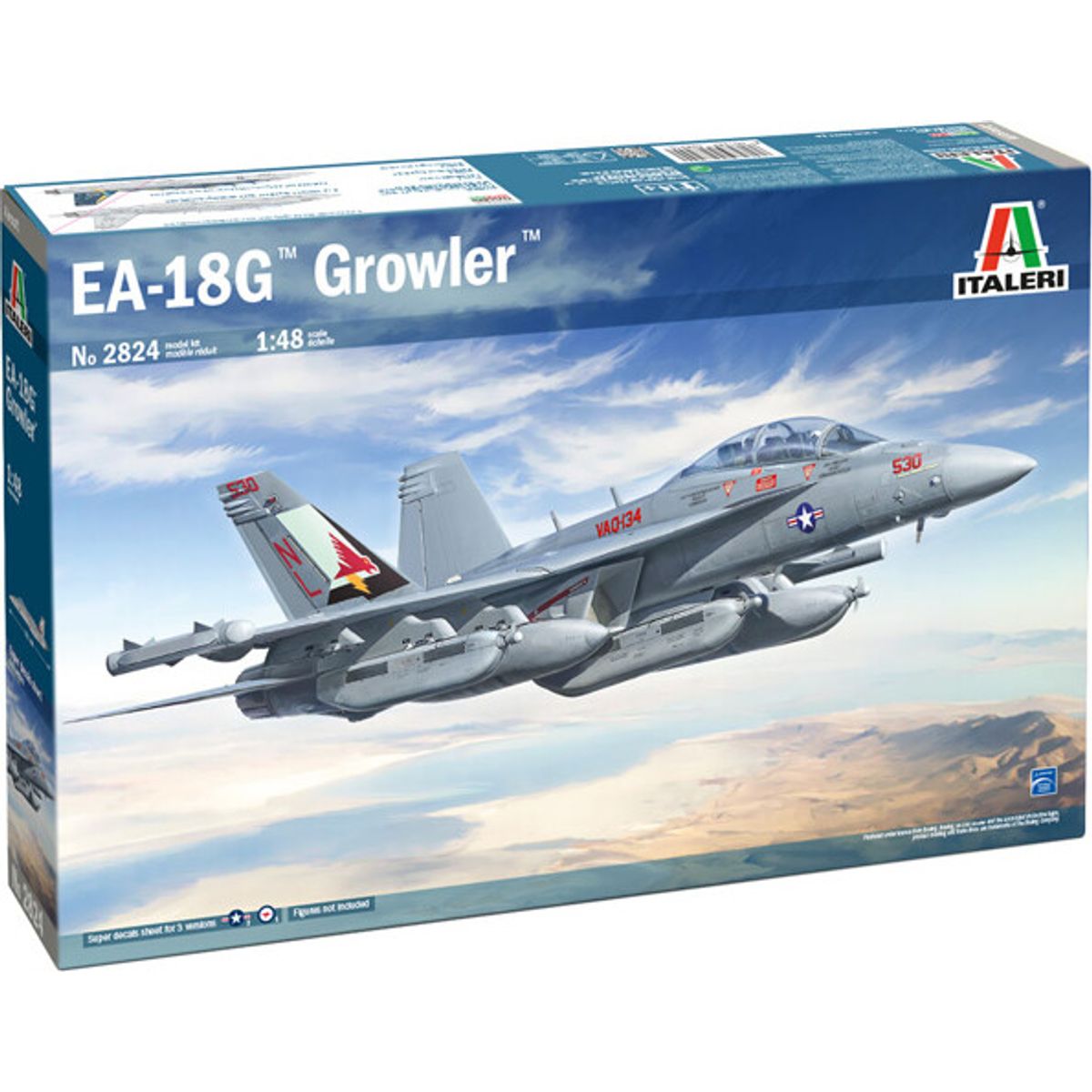 Italeri - Ea-18g Growler Modelfly Byggesæt - 1:48 - 2824s