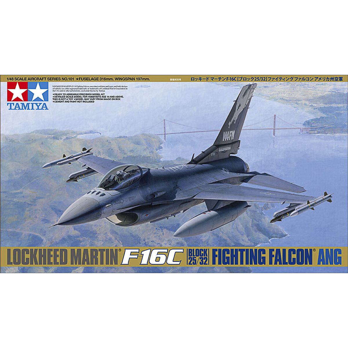 Tamiya - F-16c Block 25/32 Modelfly Byggesæt - 1/48 - 61101