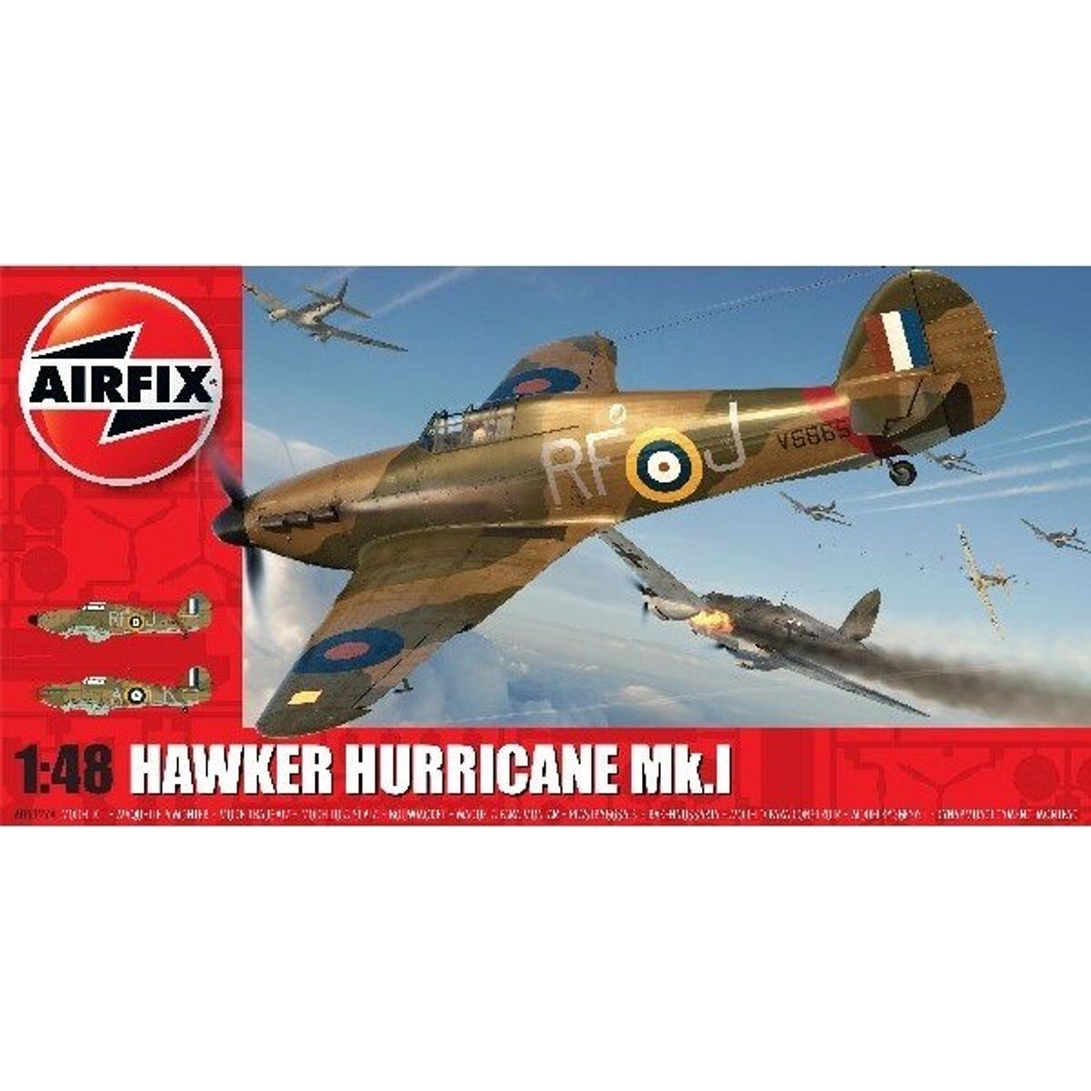 Airfix - Hawker Hurricane Mk.i Fly Byggesæt - 1:48 - A05127a