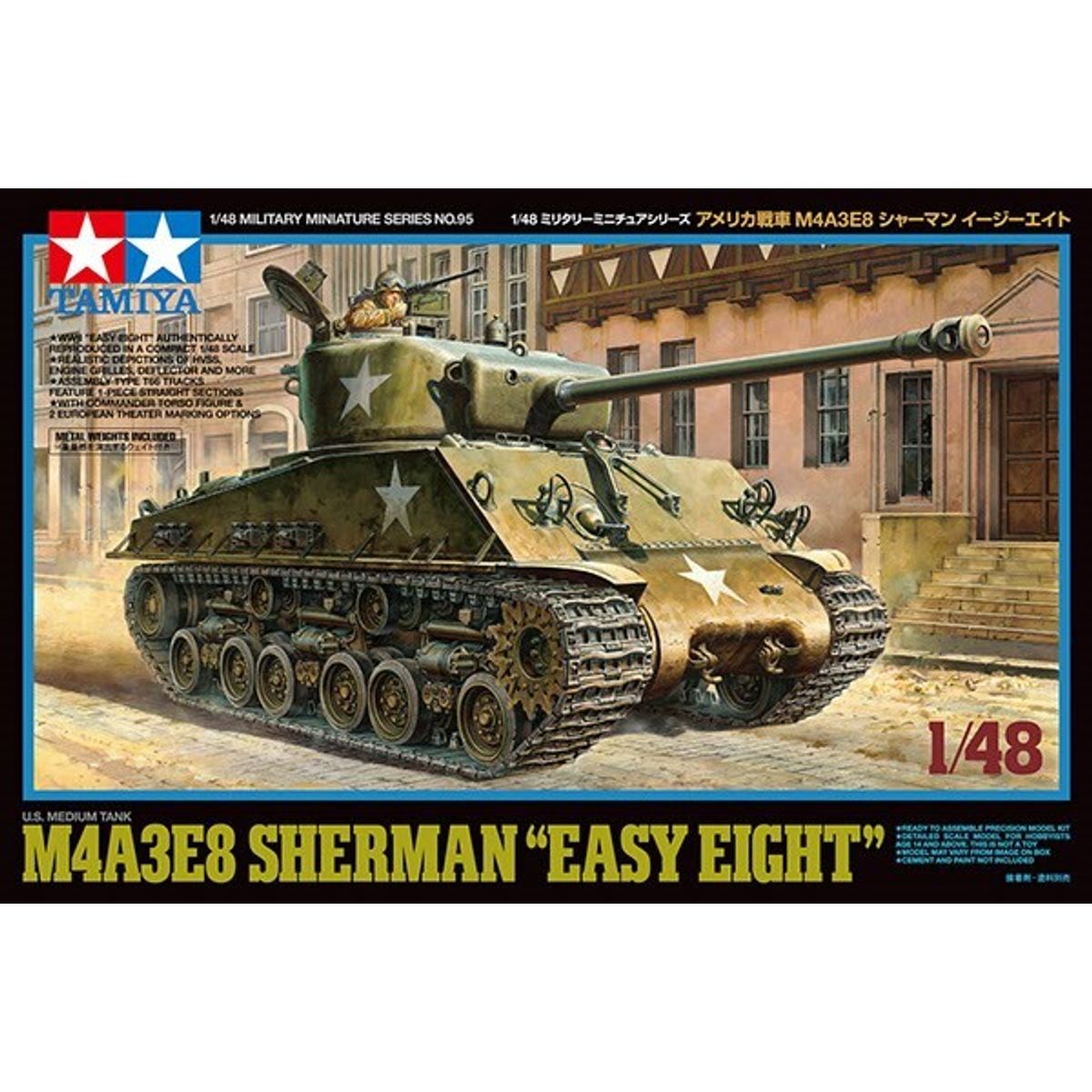 Tamiya - M4a3e8 Sherman Easy Eight Byggesæt - 1:48 - 32595