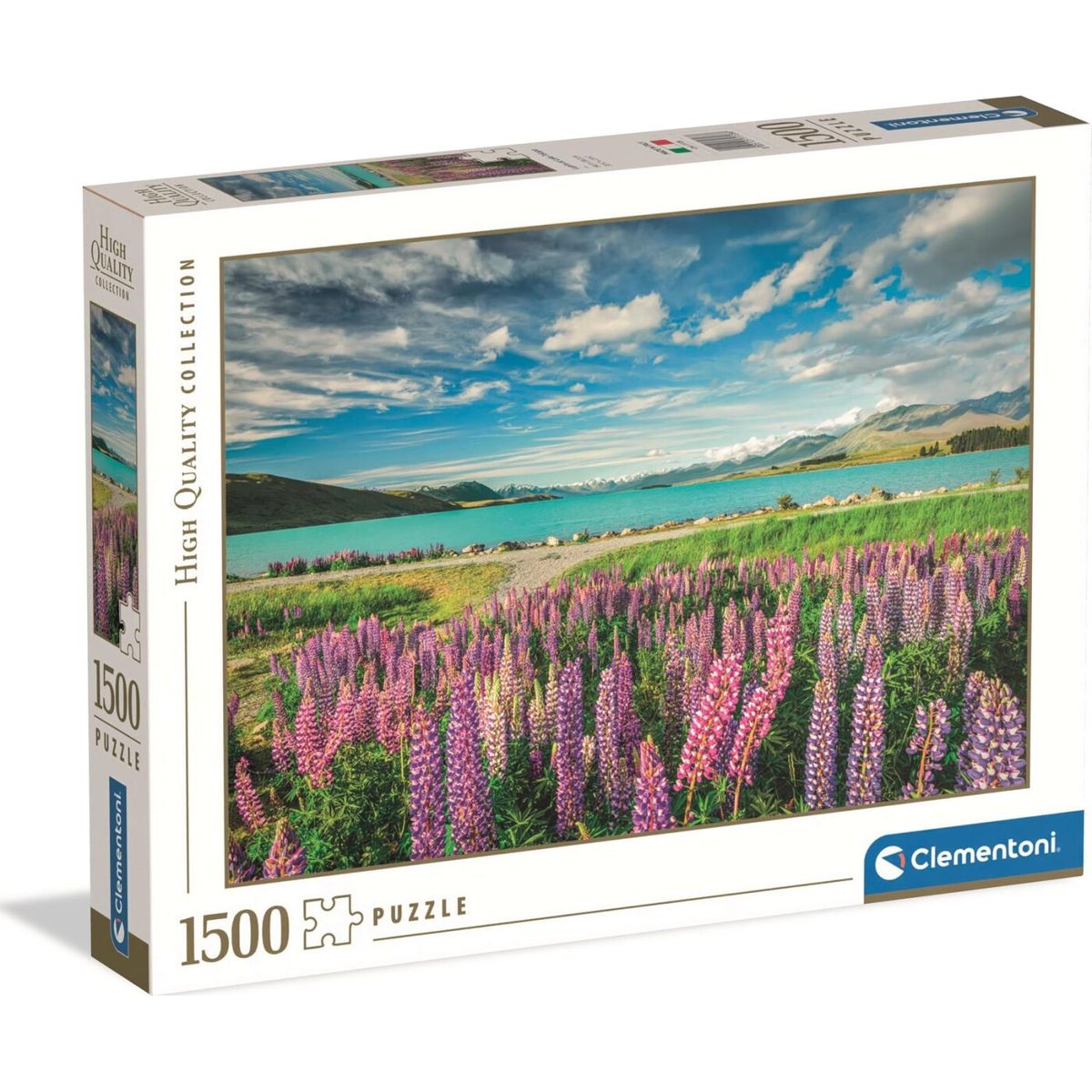 1500 Puslespil Hqc Lupins At Lake Tekapo Brikker