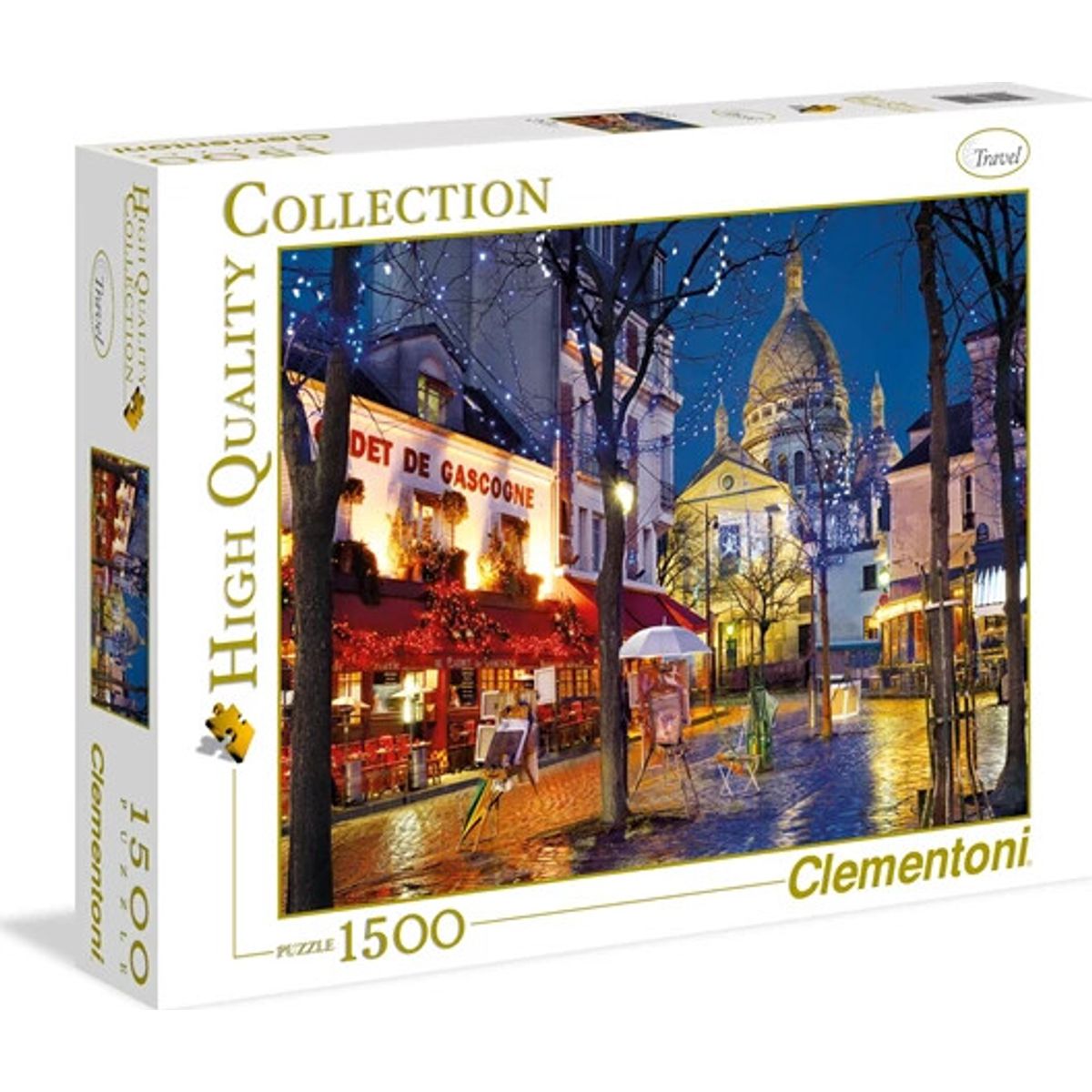 Clementoni Puslespil - Paris Montmartre - High Quality - 1500 Brikker