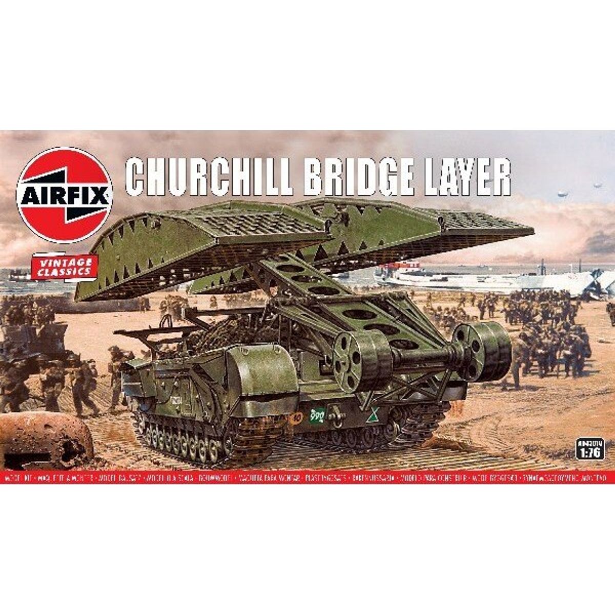 Airfix - Churchill Bridge Tank Byggesæt - 1:76 - A04301v