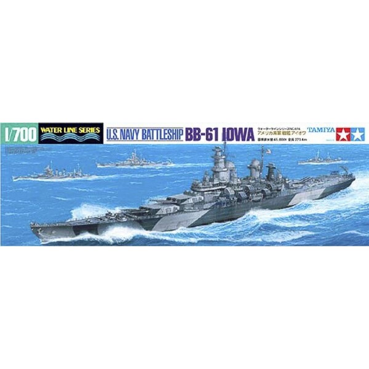 Tamiya - Iowa Bb-61 U.s. Navy Battleship Byggesæt - 1:700 - 31616