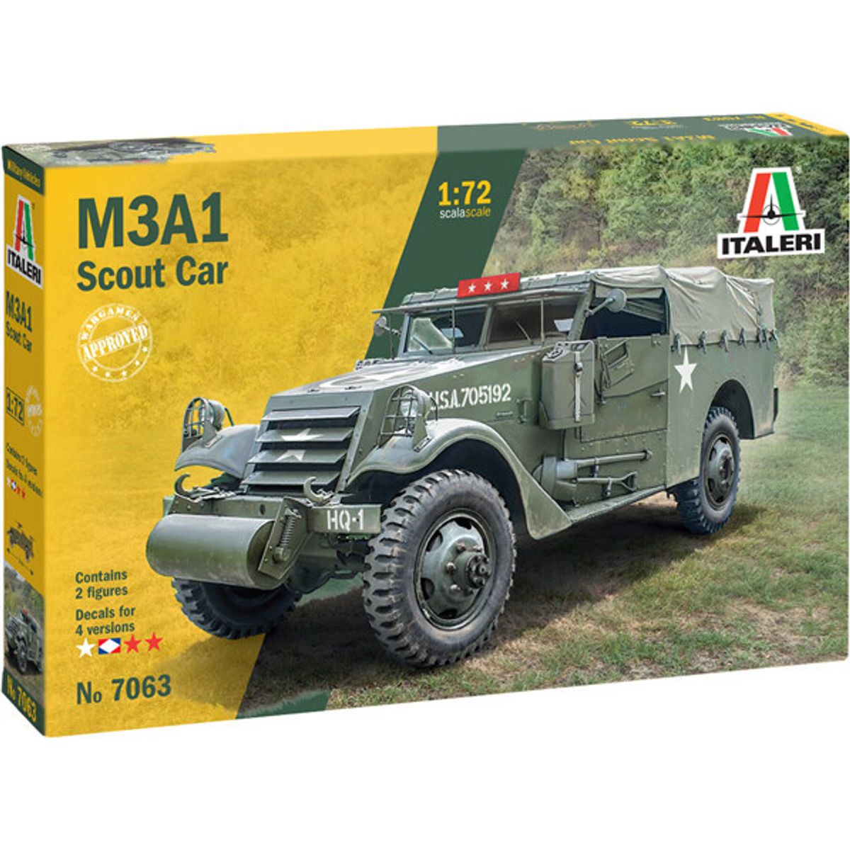 Italeri - 1:72 M3a1 Scout Car - 7063s