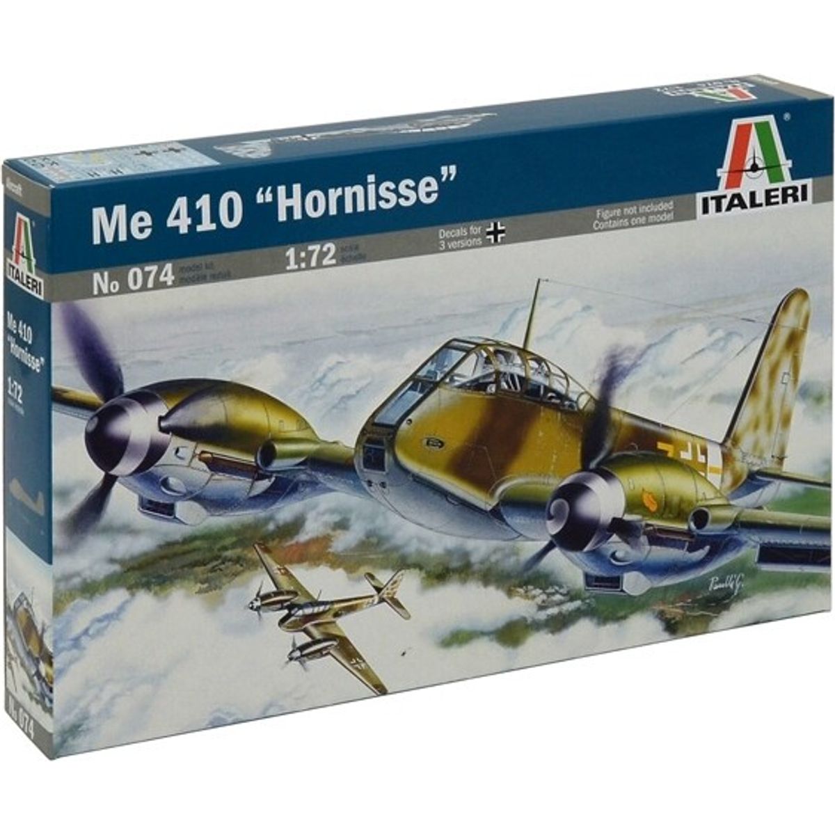 Italeri - Me-410 A-1 Hornisse Fly Byggesæt - 1:72 - 0074s