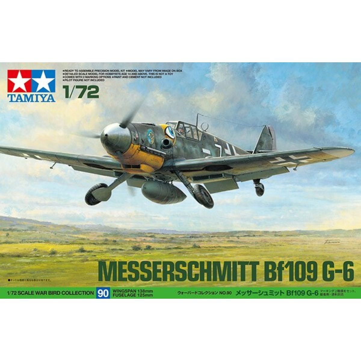 Tamiya - Messerschmitt Bf 109 G-6 Fly Byggesæt - 1:72 - 60790