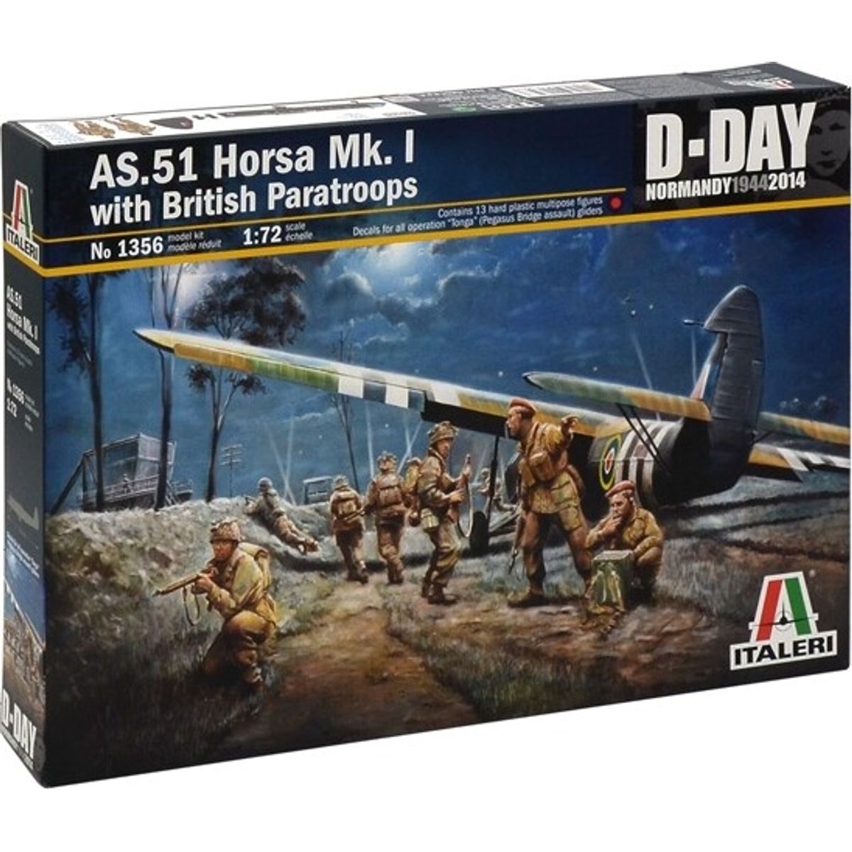 Italeri - As.51 Horsa Mk.i/ii & British Paratroops - 1:72 - 1356s