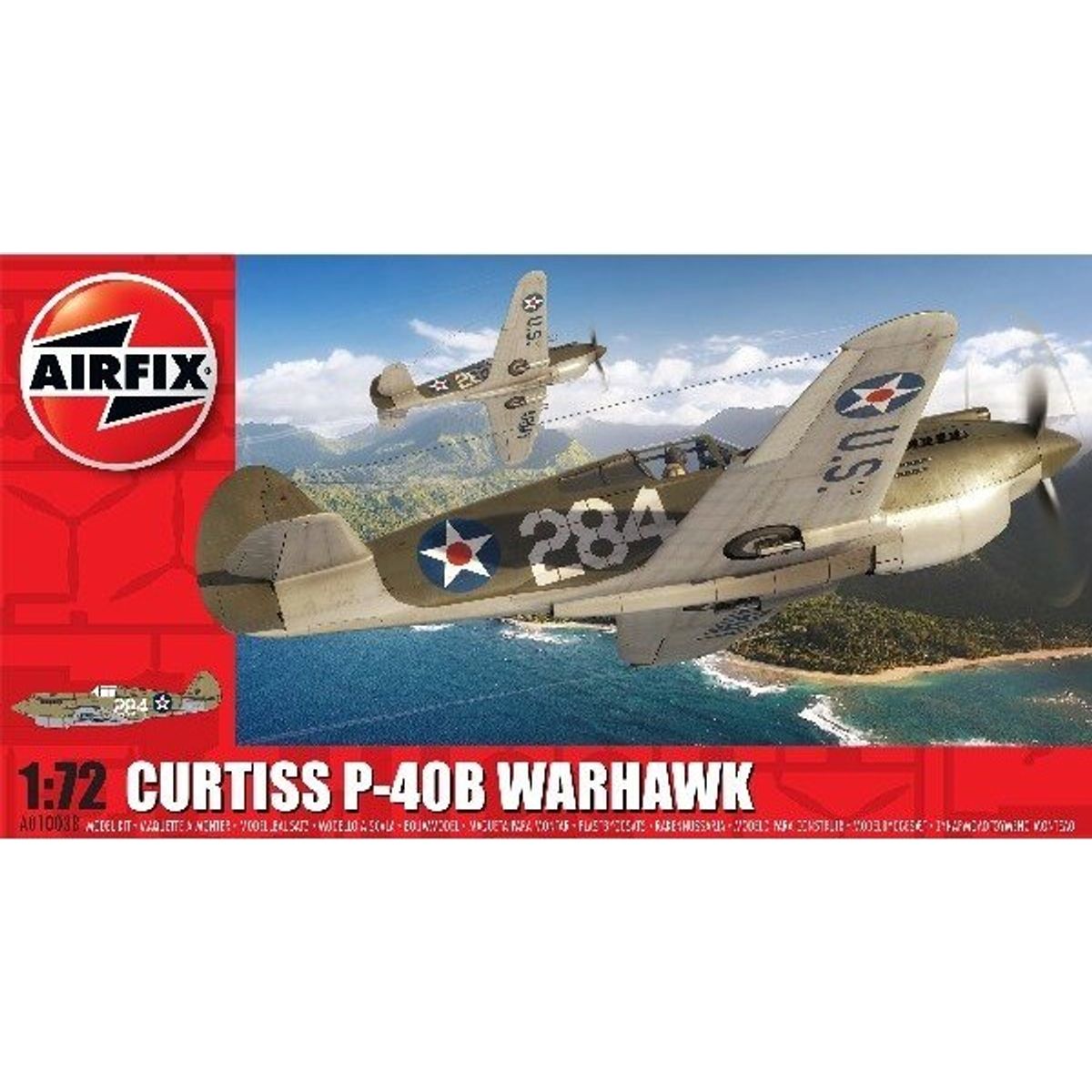 Airfix - Curtiss P-40b Warhawk Fly Byggesæt - 1:72 - A01003b