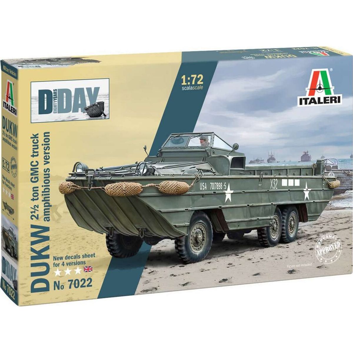 Italeri - D-day - Dukw Amphibious Truck Byggesæt - 1:72 - 7022s