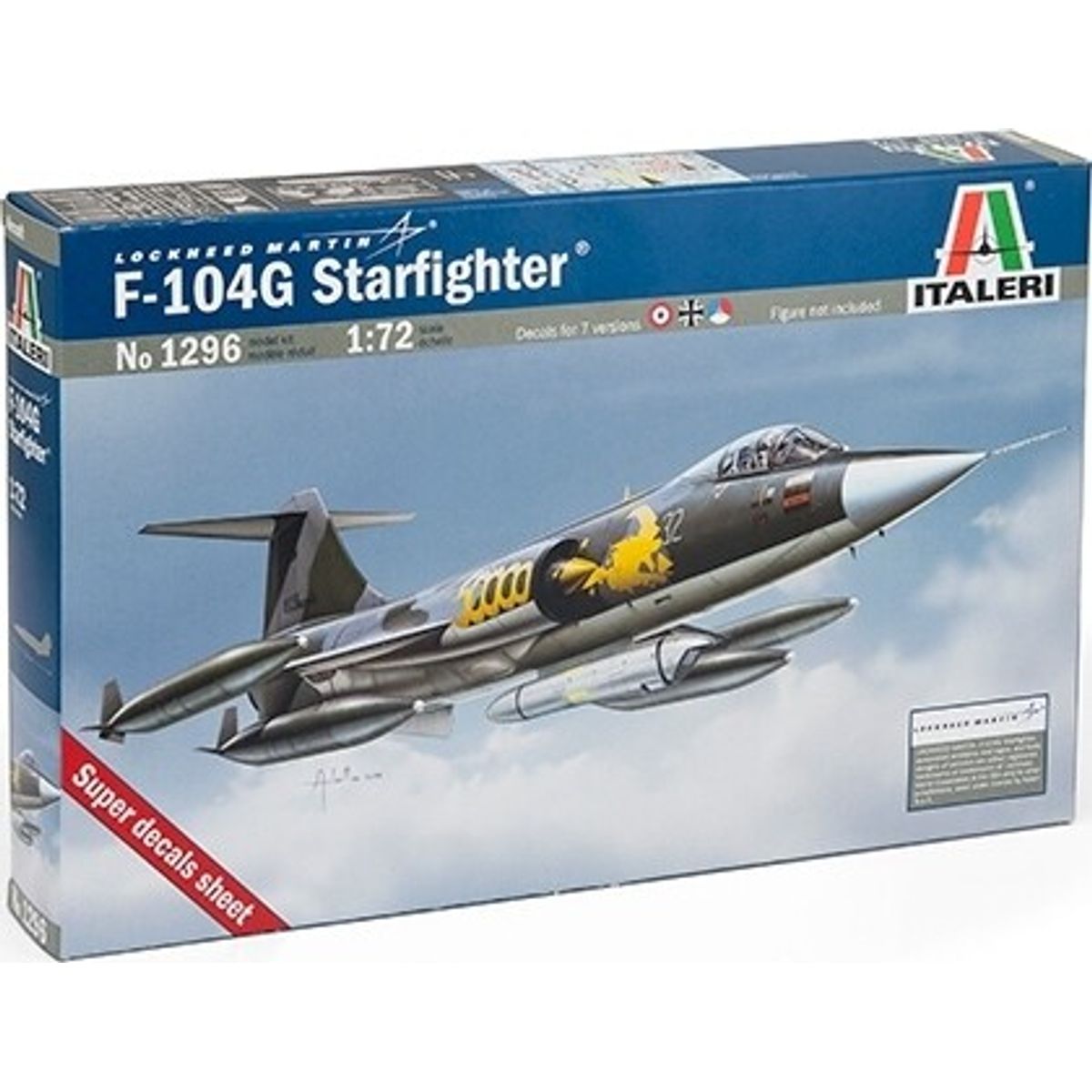 Italeri - F-104 G Starfighter Model Fly Byggesæt - 1:72 - 1296