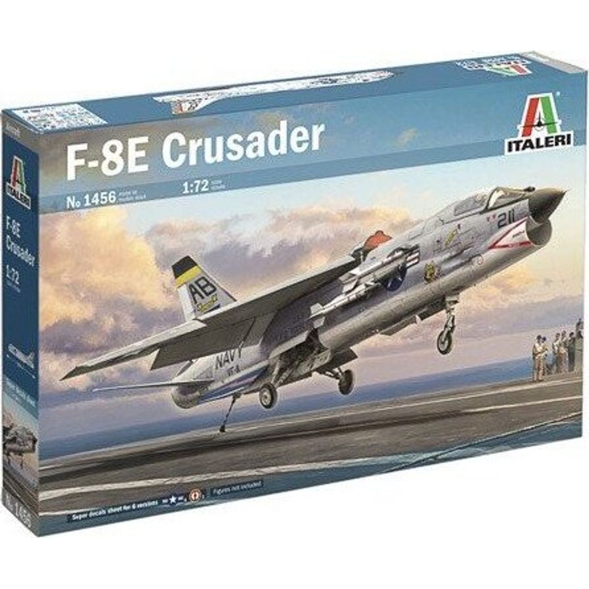 Italeri - F-8e Crusader Model Fly Byggesæt - 1:72 - 1456