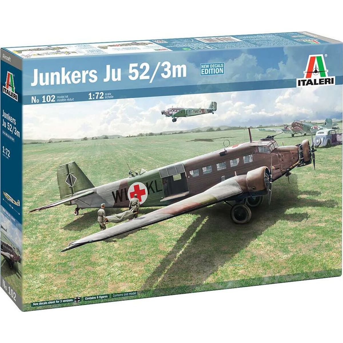 Italeri - Ju.52/3m Fly Byggesæt - 1:72 - 0102s