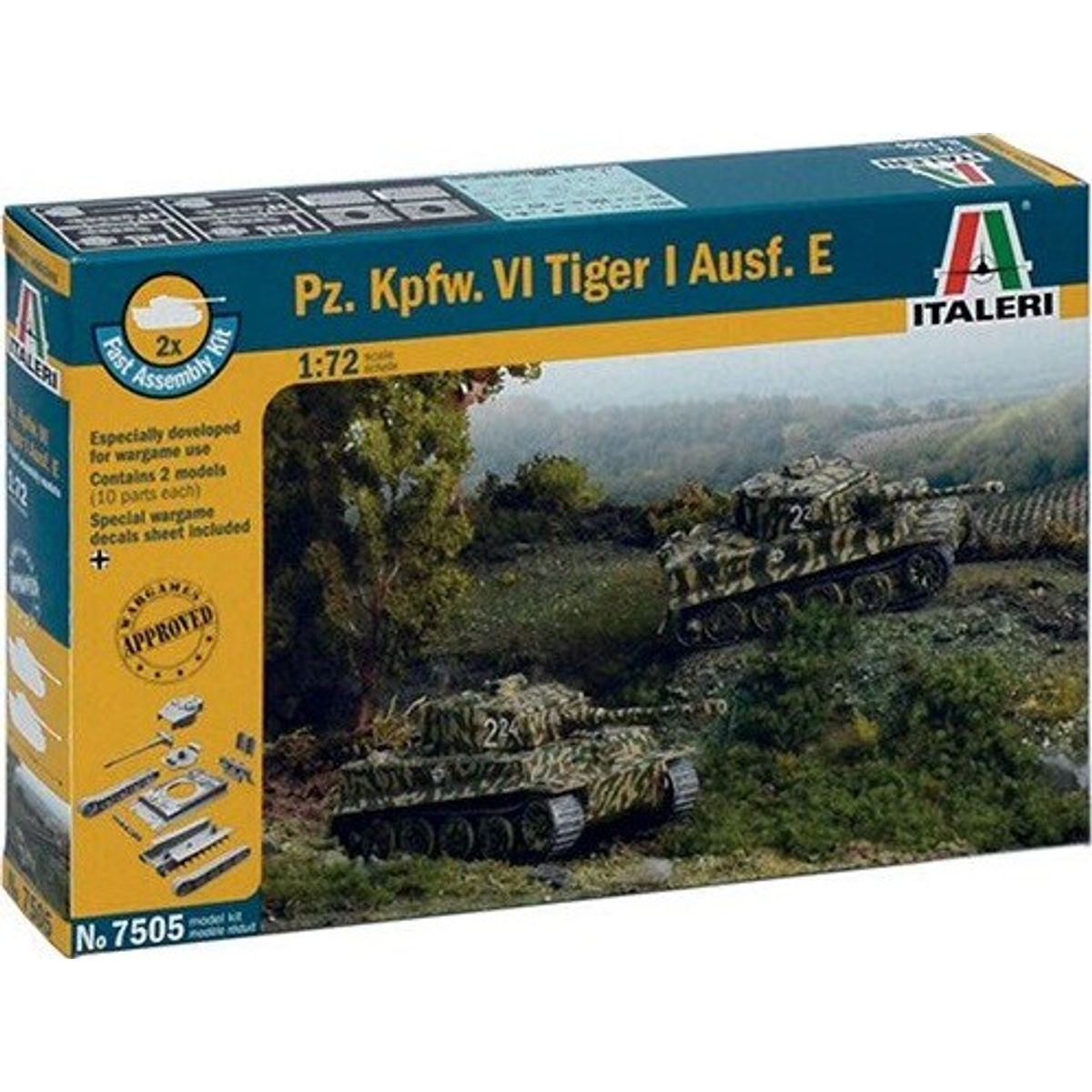 Italeri - Vi Tiger I Tanl Byggesæt - 1:72 - 7505