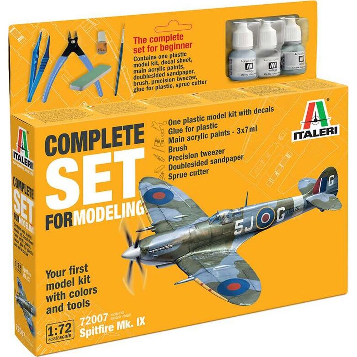 Italeri - Spitfire Mk. Ix Modelfly Byggesæt - 1:72 - 72007