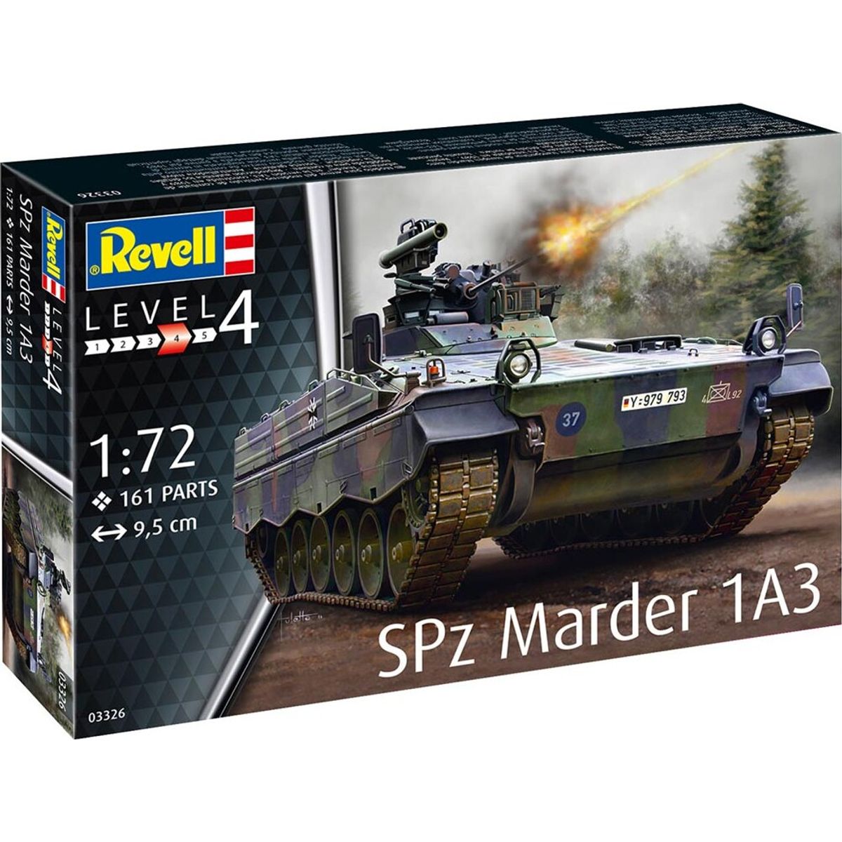 Revell - Spz Marder 1a3 Tank Byggesæt - 1:72 - Level 4 - 03326