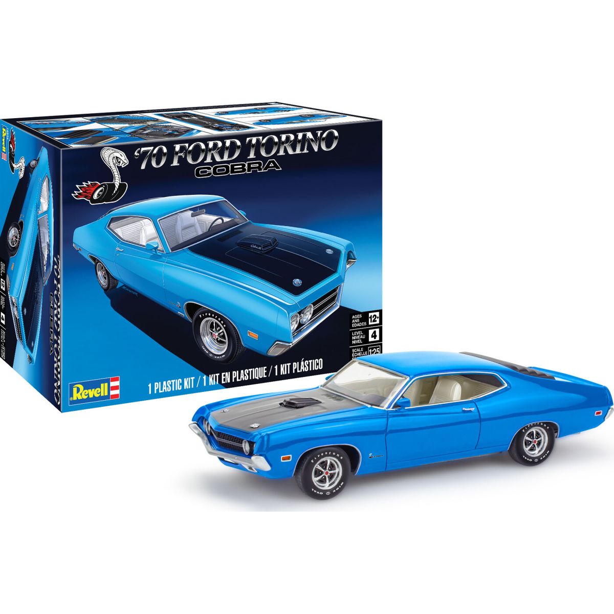 Revell - 1970 Ford Torino Cobra Modelbil - 1:25 - 14534