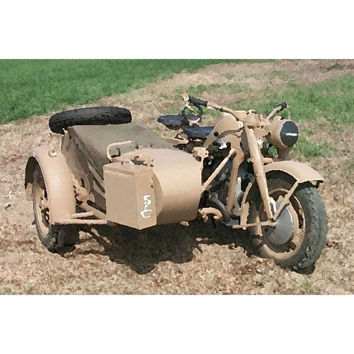 Italeri - Zundapp Ks750 With Sidecar Motorcykel Byggesæt - 1:9 - 7406