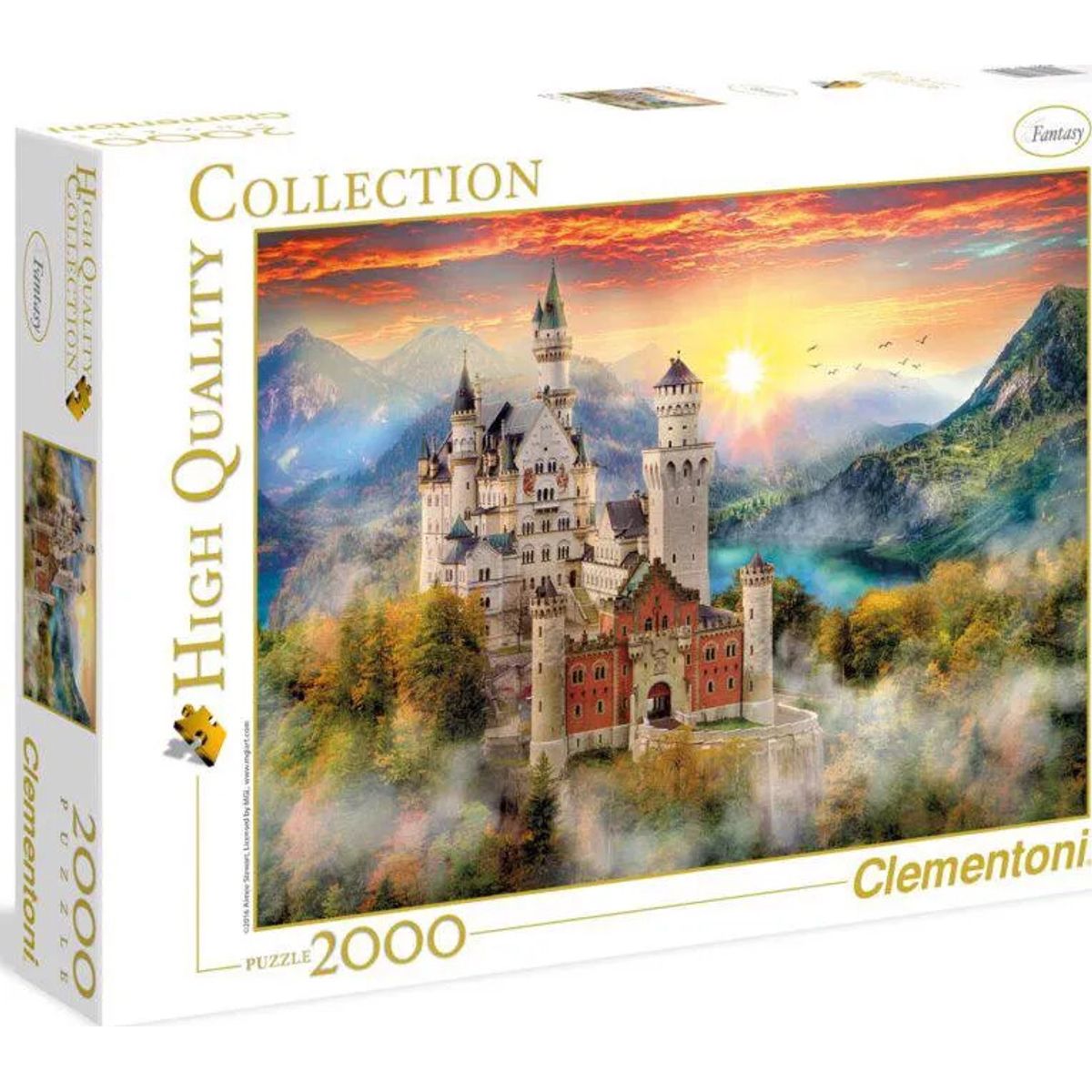 Clementoni Puslespil - Neuschwanstein - High Quality - 2000 Brikker