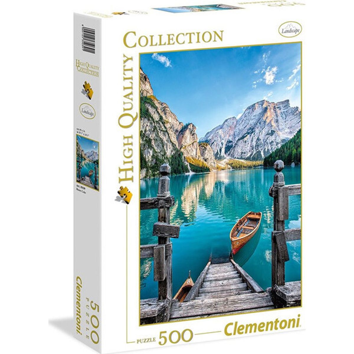 Clementoni Puslespil - Braies Lake - High Quality - 500 Brikker