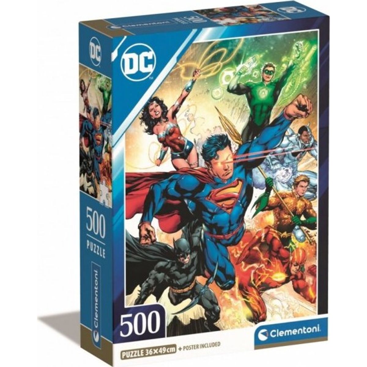 Clementoni Puslespil - Justice League - Dc Comics - 500 Brikker