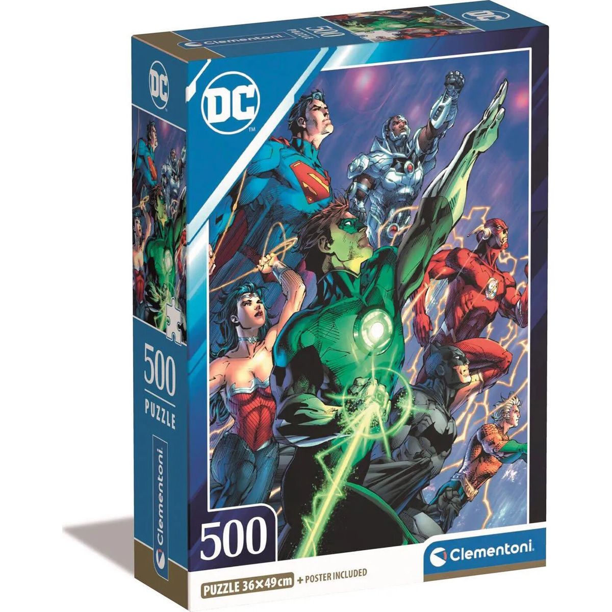 Clementoni Puslespil - Dc Comics Superhelte - 500 Brikker