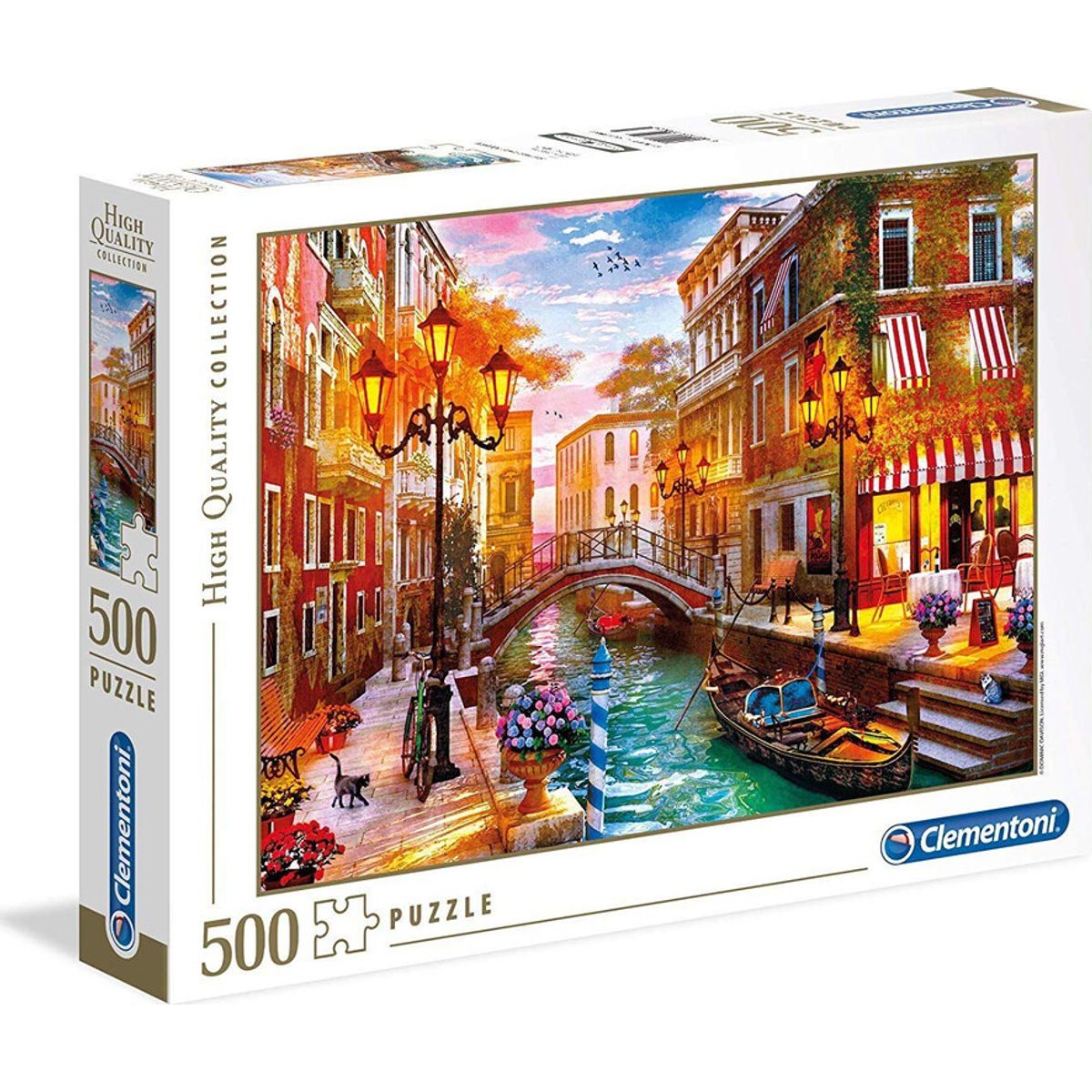 Clementoni Puslespil - Venice Sunset - High Quality - 500 Brikker