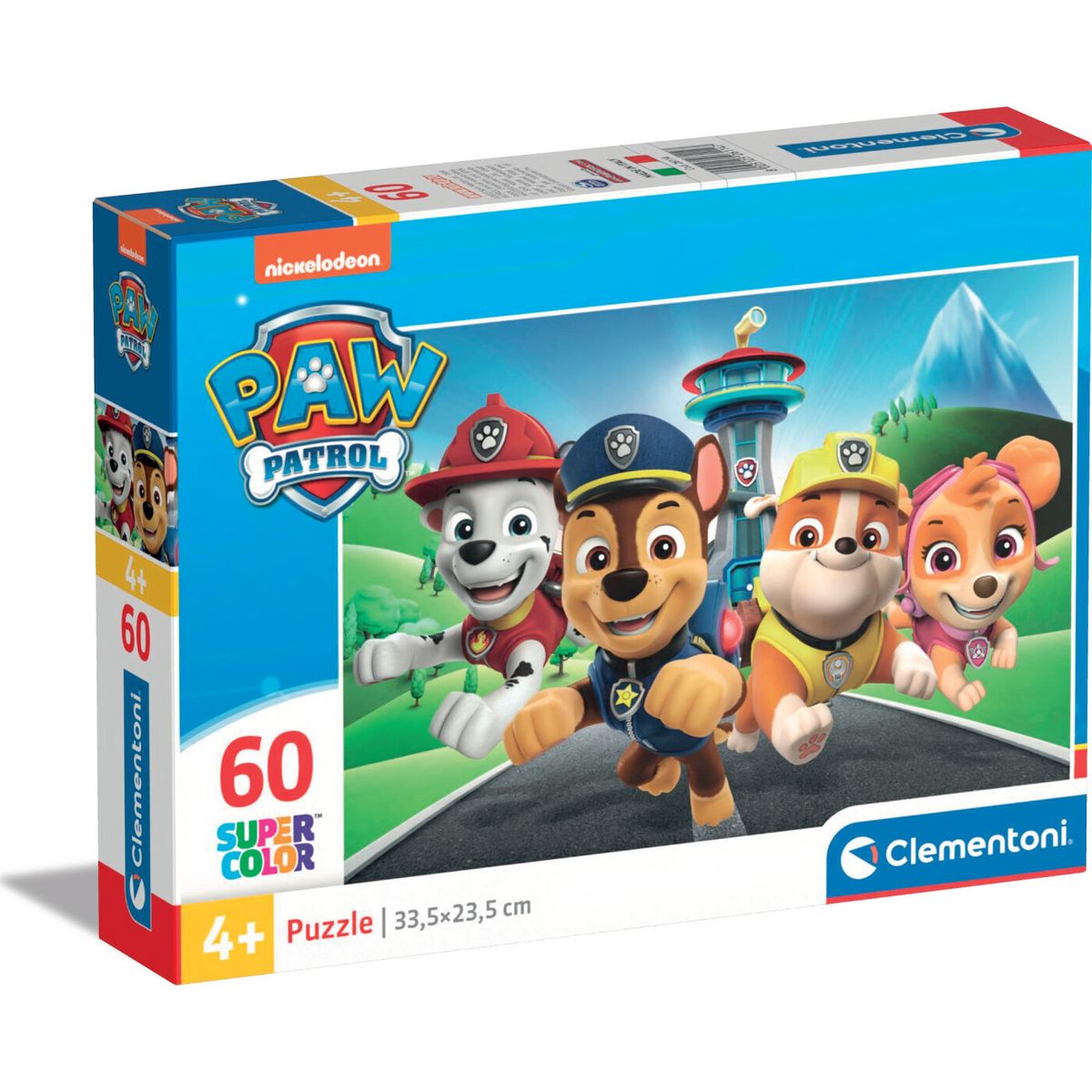 Paw Patrol Puslespil - Super Color - Clementoni - 60 Brikker