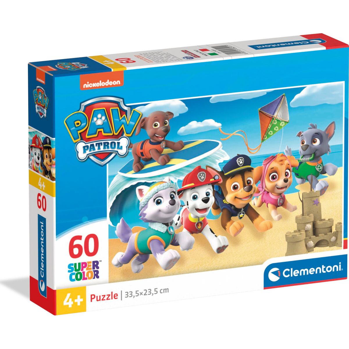 Paw Patrol Puslespil - Super Color - Clementoni - 60 Brikker