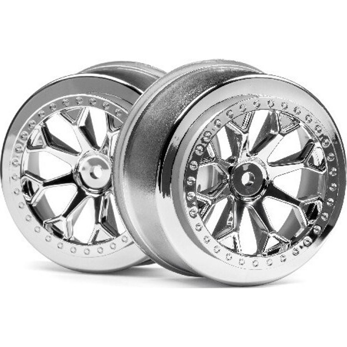 8-shot Sc Wheel (chrome/2pcs) - Hp116739 - Hpi Racing