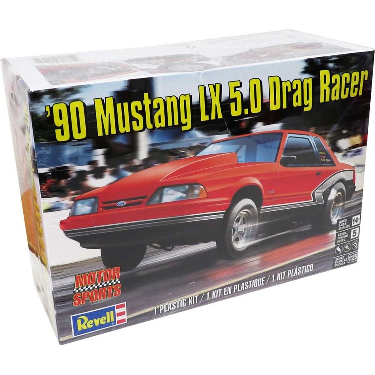 Revell - Mustang Lx 5.0 Drag Racer Bil Byggesæt - 1:25 - 14195