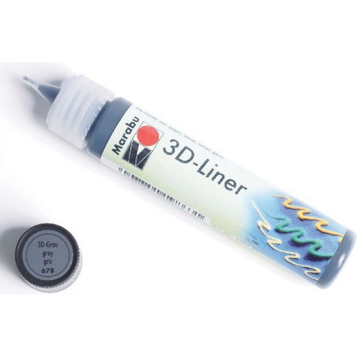 Marabu - 3d Liner - Grå - 25 Ml