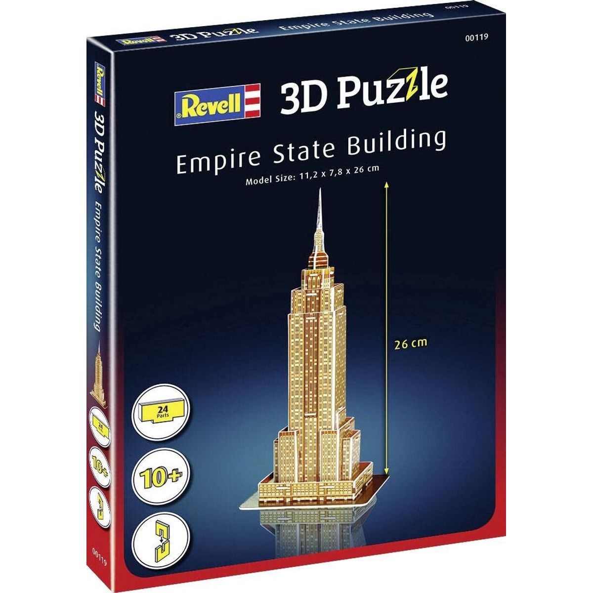 Revell 3d Puzzle - Empire State Building - 24 Brikker - 26 Cm