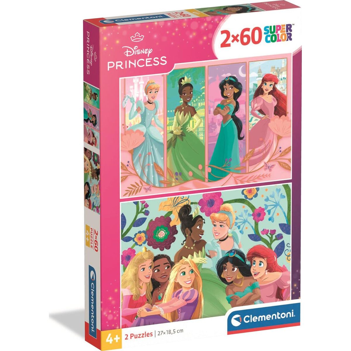 2x60 Puslespil Disney Princess Brikker