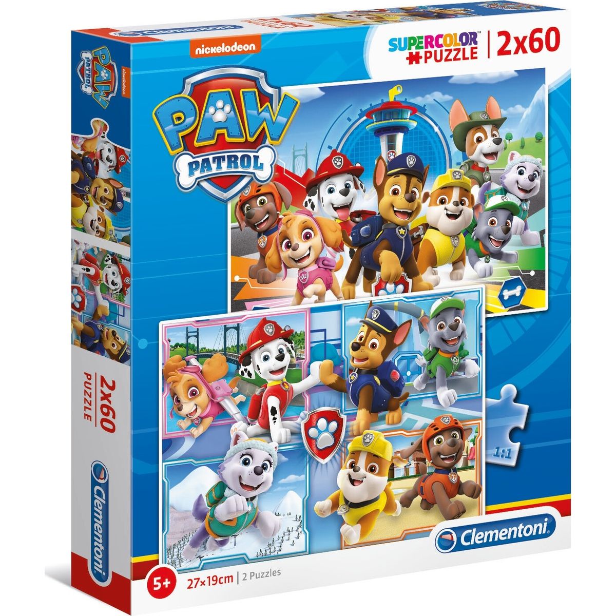 Paw Patrol Puslespil - Super Color - 2x60 Brikker - Clementoni